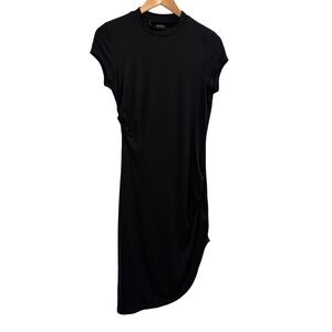 Buffalo David Bitton Black Asymmetrical Sheath Dress